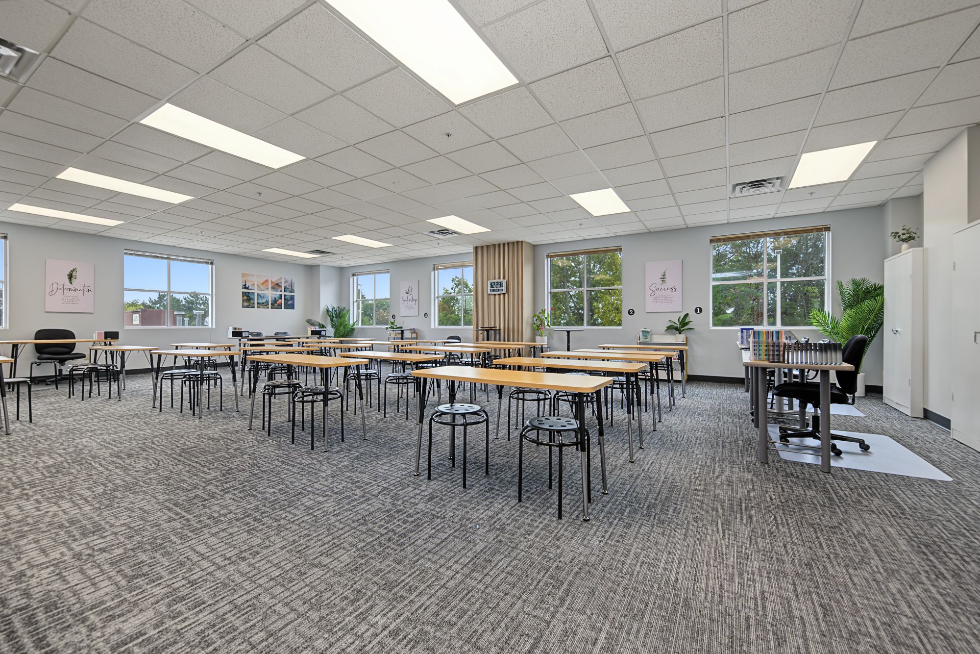 Our main classroom, where students work in their own space