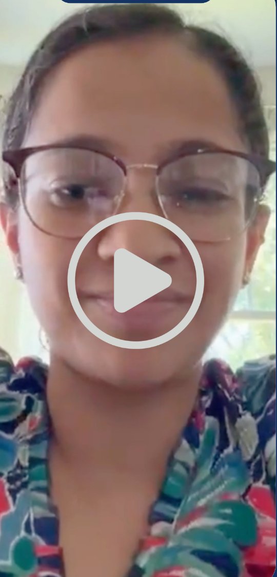 Revu P. recording her review of the center